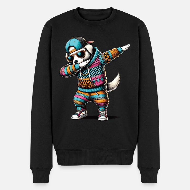 Chien de dabbing - Pull Premium bio Homme - noir