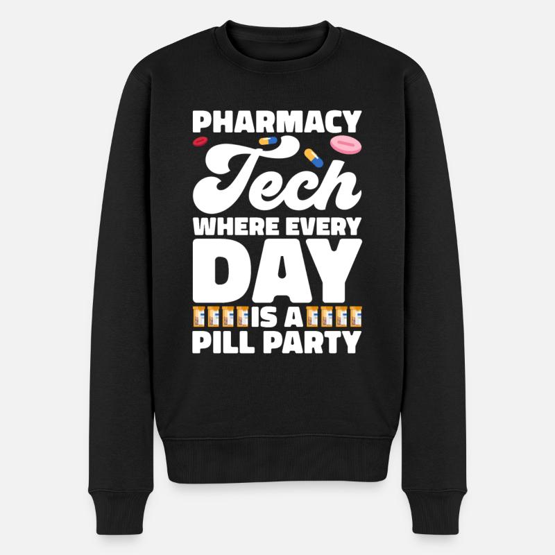 Assistant pharmaceutique Technicien en pharmacie - Pull Premium bio Homme - noir
