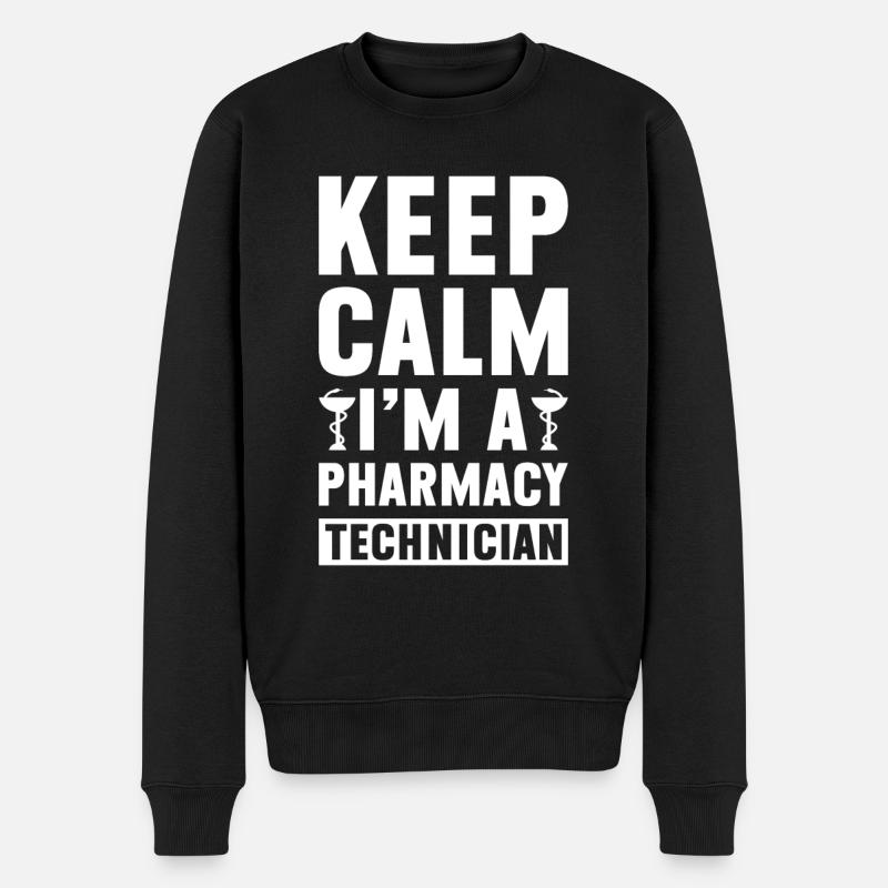 Pharmaceutical Assistant Pharmacy Technician - Men's Premium Organic Jumper - black