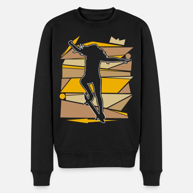 Skater Skateboard - Pull Premium bio Homme - noir