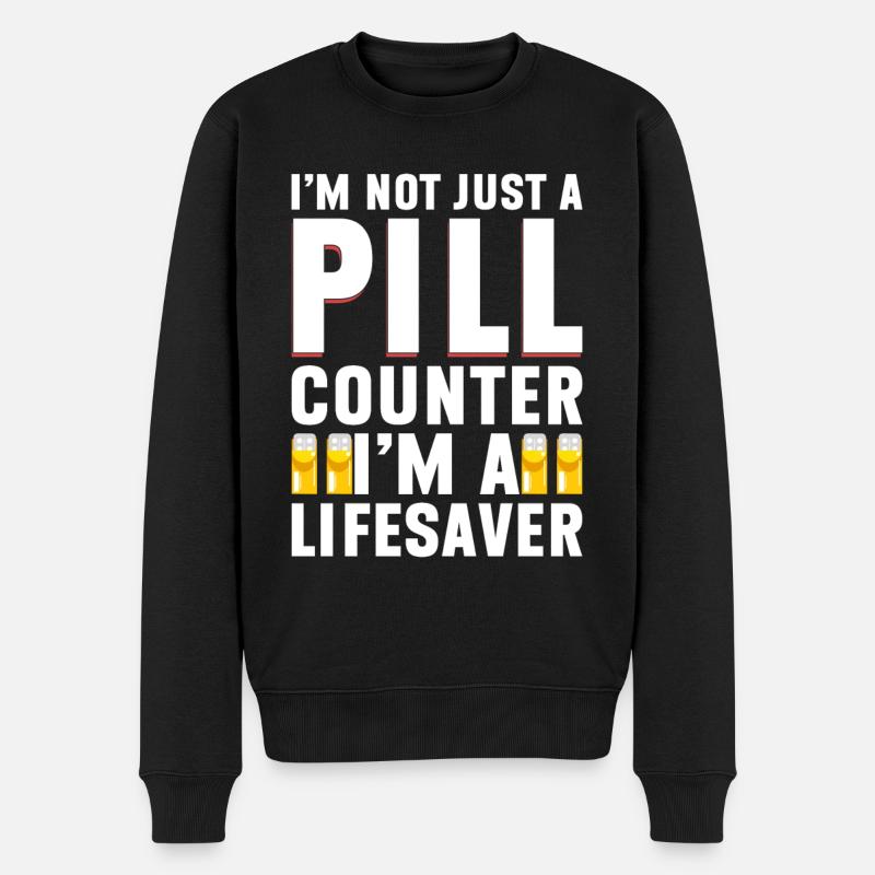Assistant pharmaceutique Technicien en pharmacie - Pull Premium bio Homme - noir
