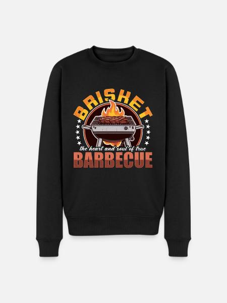 Petto Il Cuore E Amante Del BBQ Petto Barbecue - Maglione ecologico premium da uomo - nero