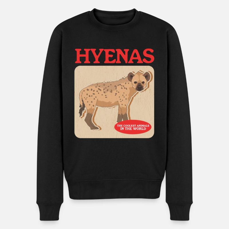 Hyène tachetée Hyène Hyène Cadeau - Pull Premium bio Homme - noir