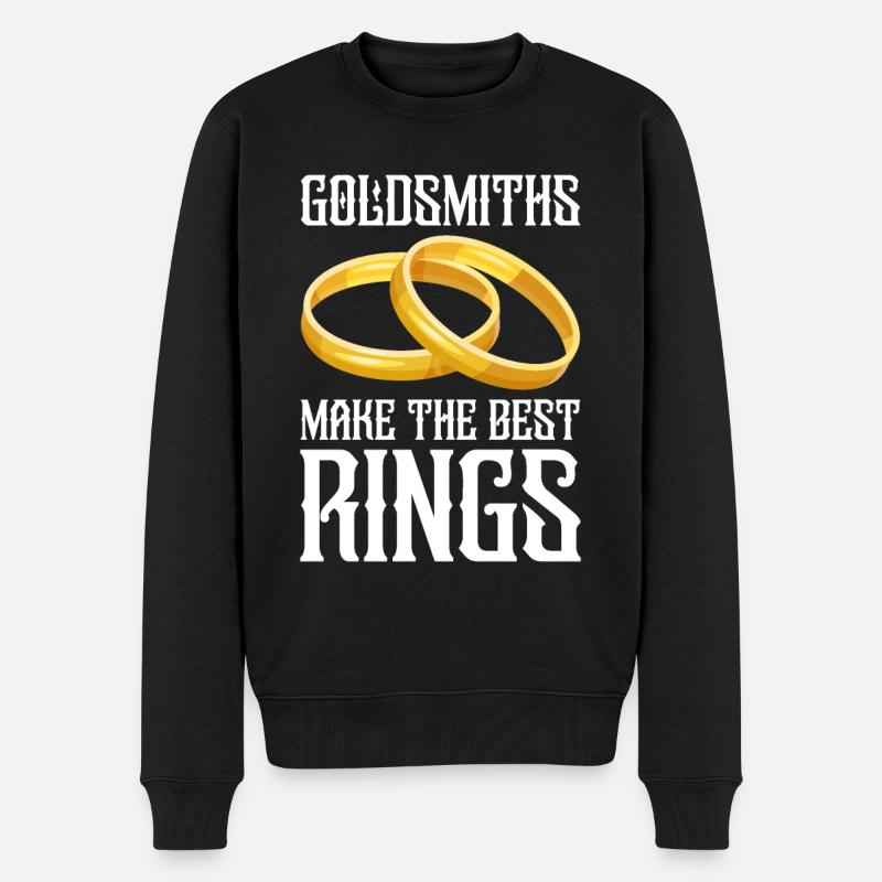 Goldschmied Gold Schmuckhersteller Goldschmuck - Männer Premium Bio Pullover - Schwarz