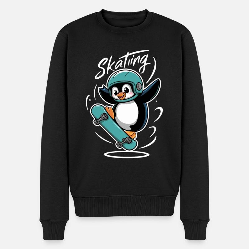 Pingouin Skating Aventurier - Pull Premium bio Homme - noir