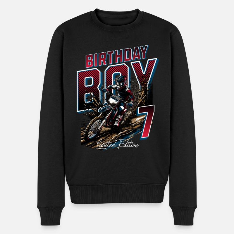 7e anniversaire de motocross - Pull Premium bio Homme - noir