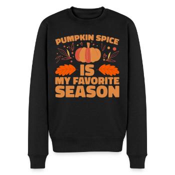 Citrouille Épices Latte Automne Halloween Citrouille Épices Épices - Pull Premium bio Homme - noir - Devant - Nico (187cm)