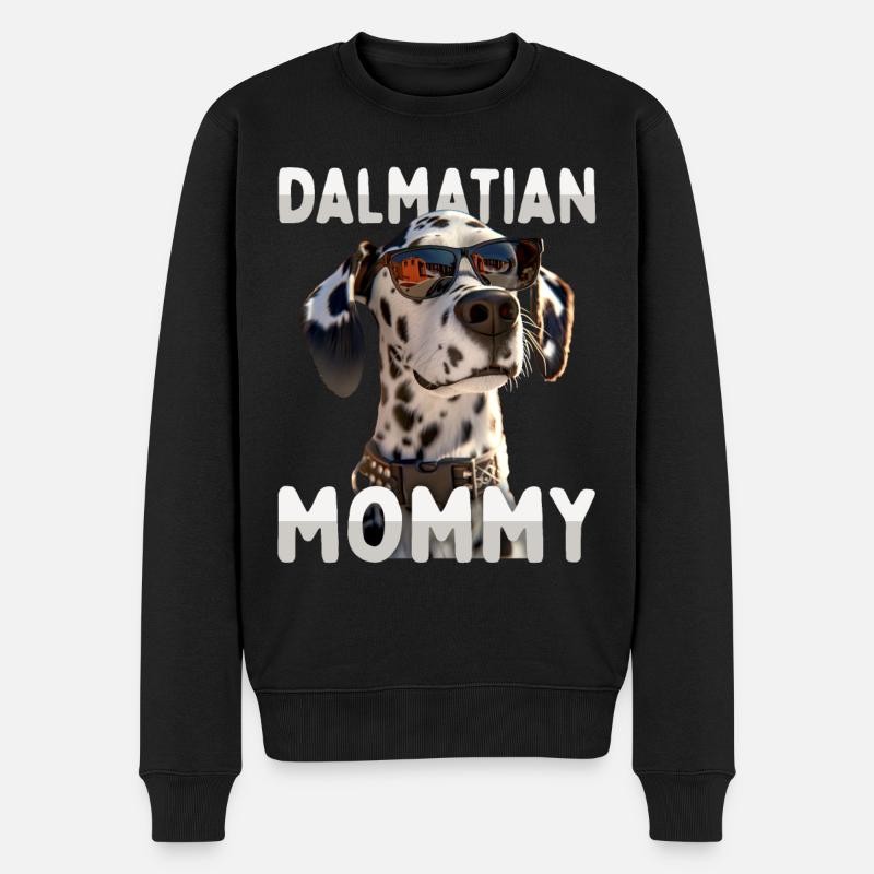 Dalmatiner Mommy Hunde Mama Mutter Muttertag Mom - Männer Premium Bio Pullover - Schwarz