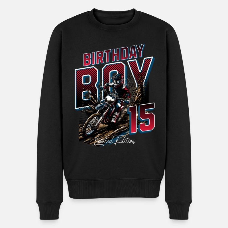 15e anniversaire de motocross - Pull Premium bio Homme - noir