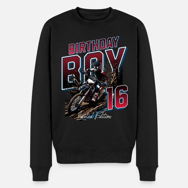 16e anniversaire de motocross - Pull Premium bio Homme - noir