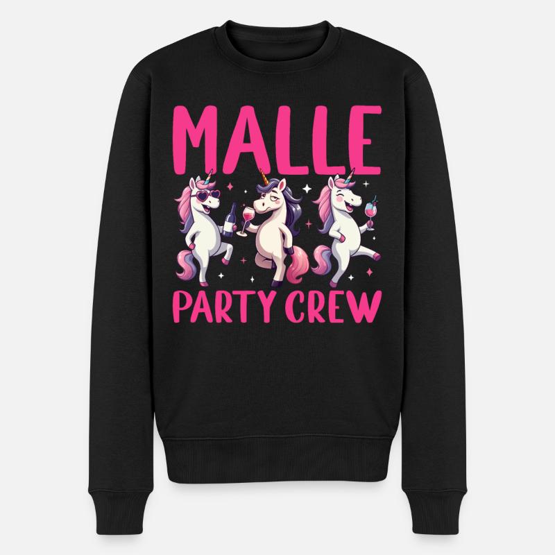 Malle Party Crew - Pull Premium bio Homme - noir