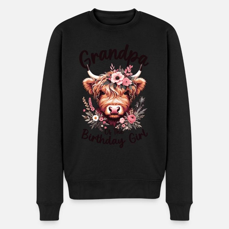 Papi de la fille d’anniversaire - Pull Premium bio Homme - noir