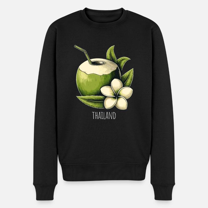 Noix de fraîche de Thaïlande - Pull Premium bio Homme - noir