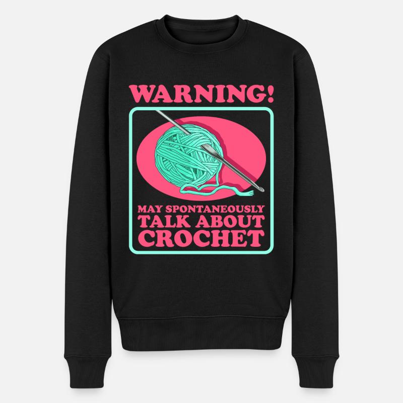 crochet crochet crochet crochet cadeau - Pull Premium bio Homme - noir