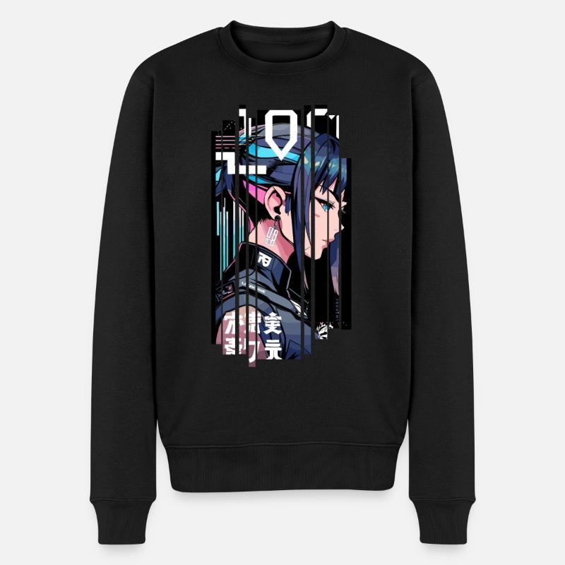 Woman Ninja Géométrique Ninja gaming - Pull Premium bio Homme - noir