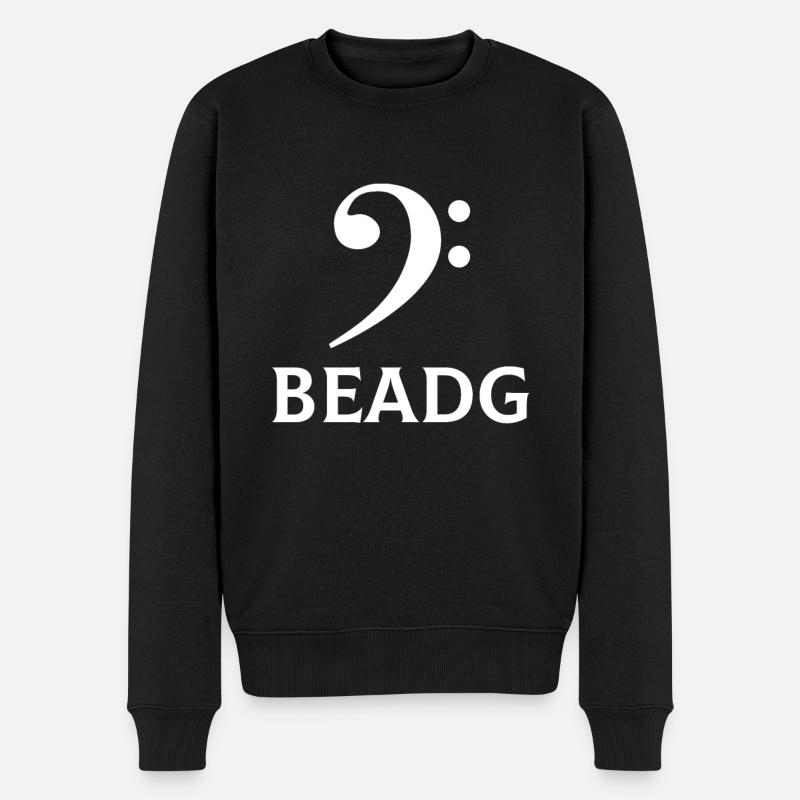 BEADG Bass Clef - Männer Premium Bio Pullover - Schwarz