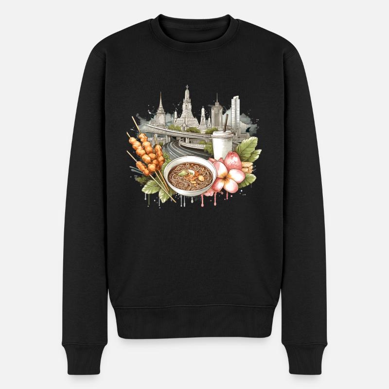 Thaïlande Vibrant Bangkok Visites thaïlandaises - Pull Premium bio Homme - noir