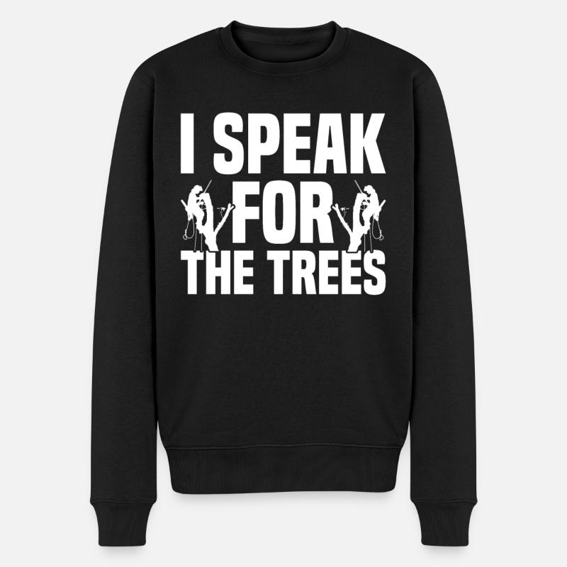 Arborist Baumpfleger Baumkletterer Baumklettern - Männer Premium Bio Pullover - Schwarz