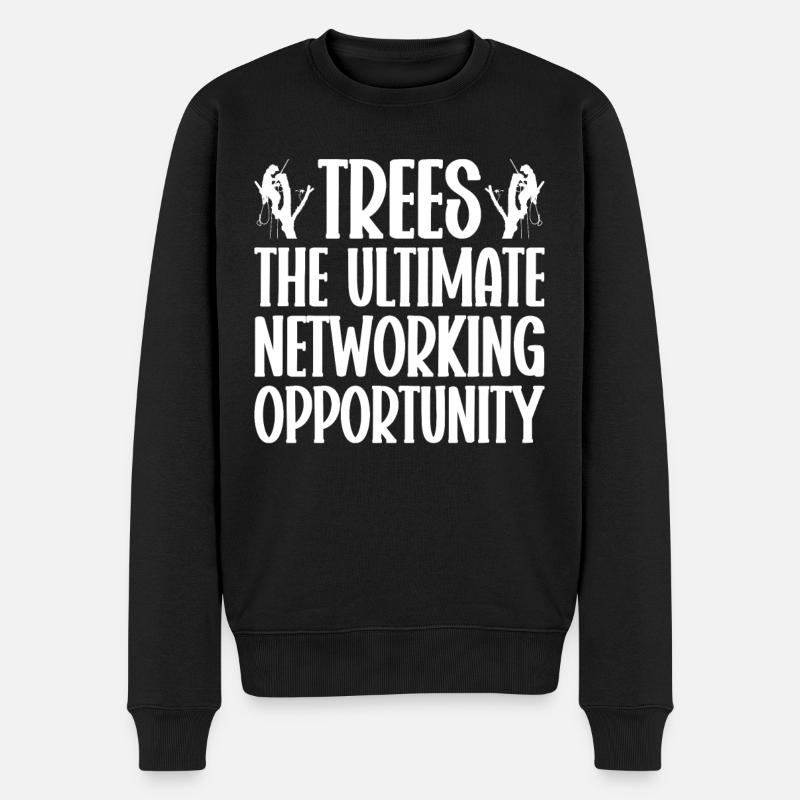 Arborist Baumpfleger Baumkletterer Baumklettern - Männer Premium Bio Pullover - Schwarz