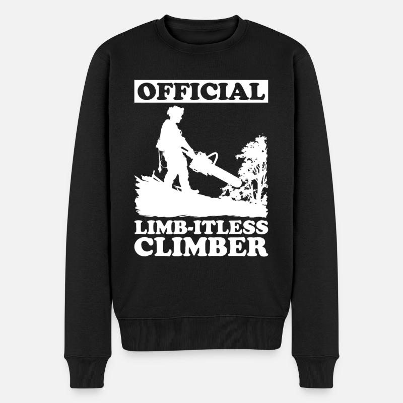 Arborist Baumpfleger Baumkletterer Baumklettern - Männer Premium Bio Pullover - Schwarz