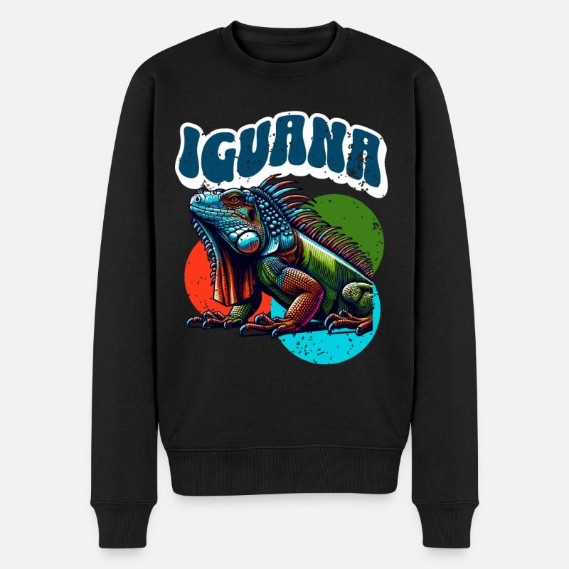 Iguane - Pull Premium bio Homme - noir