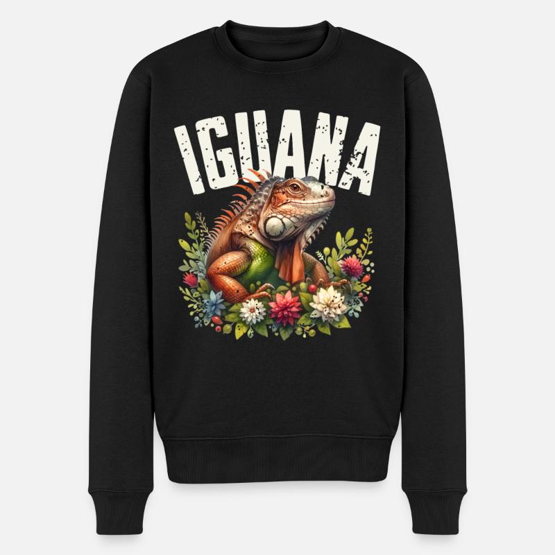Iguane - Pull Premium bio Homme - noir