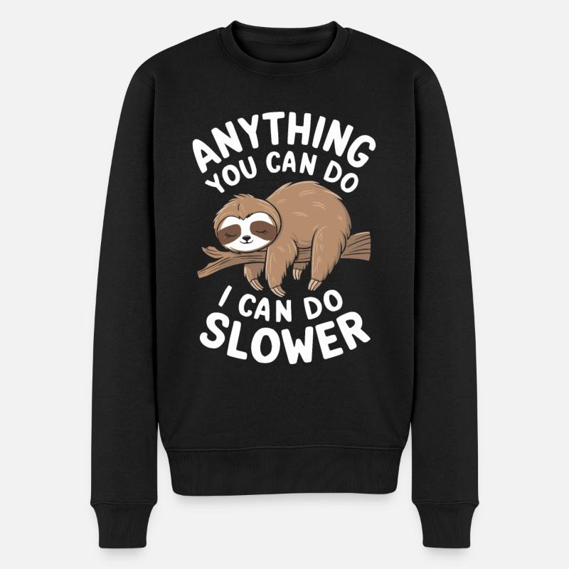 fFaultier Inspirierendes Motivationszitat: Alles - Männer Premium Bio Pullover - Schwarz