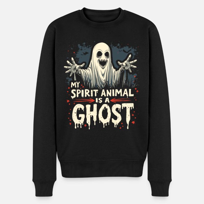 Halloween Ghost Ghost - Men's Premium Organic Jumper - black