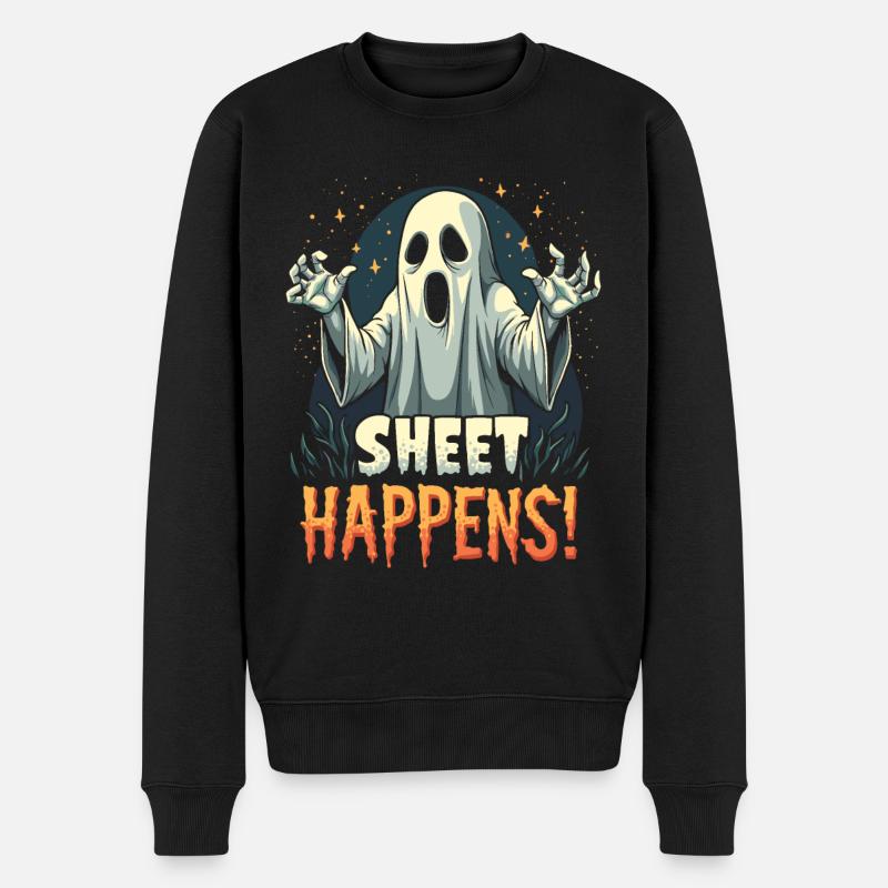 Halloween Ghost Ghost - Men's Premium Organic Jumper - black