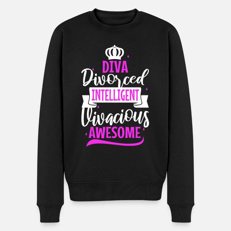 Divorce Diva - Männer Premium Bio Pullover - Schwarz
