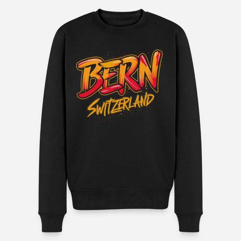 Berne Suisse Souvenir Design - Pull Premium bio Homme - noir