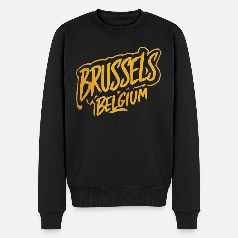 Varsovie, Pologne, souvenir - Pull Premium bio Homme - noir