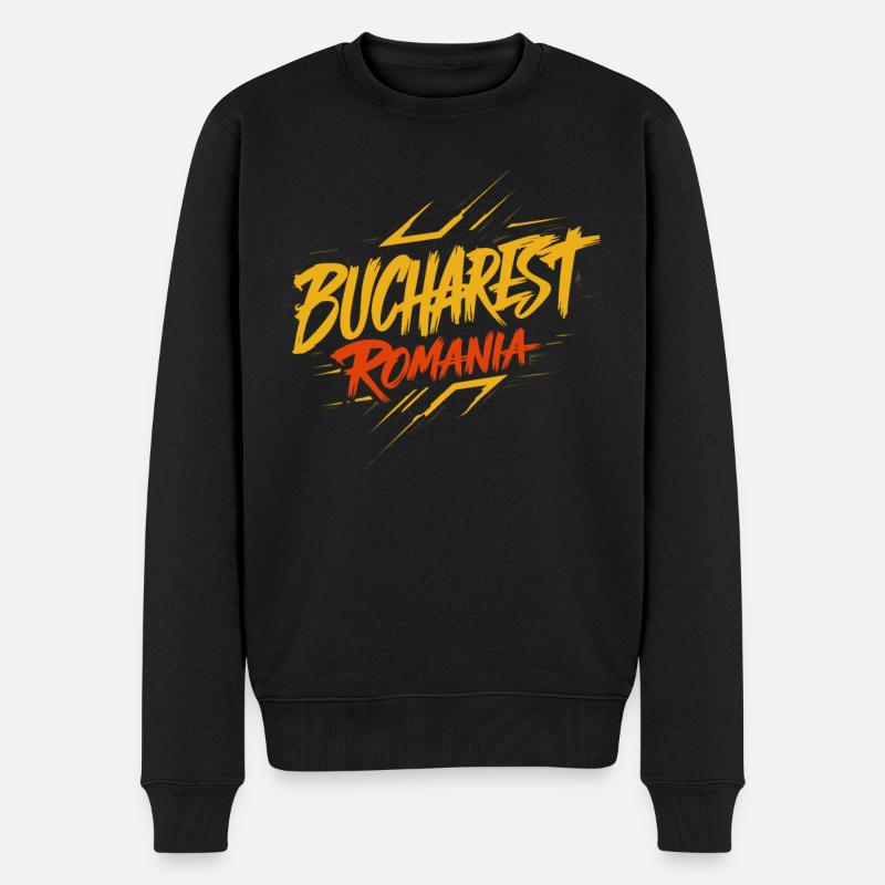 Varsovie, Pologne, souvenir - Pull Premium bio Homme - noir