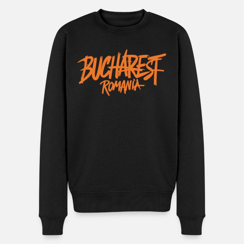 Warsaw Poland Souvenir Erinnerung - Männer Premium Bio Pullover - Schwarz
