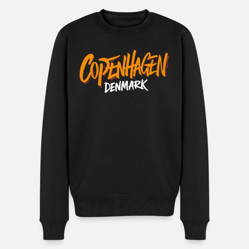 Copenhague Danemark Souvenir - Pull Premium bio Homme - noir
