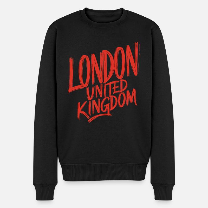 Londres, Royaume-Uni, Souvenir - Pull Premium bio Homme - noir