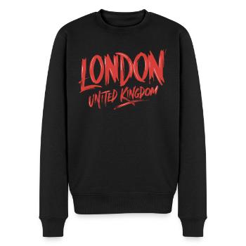 London United Kingdom Souvenir - Männer Premium Bio Pullover - Schwarz - Vorne - Nico (187cm)
