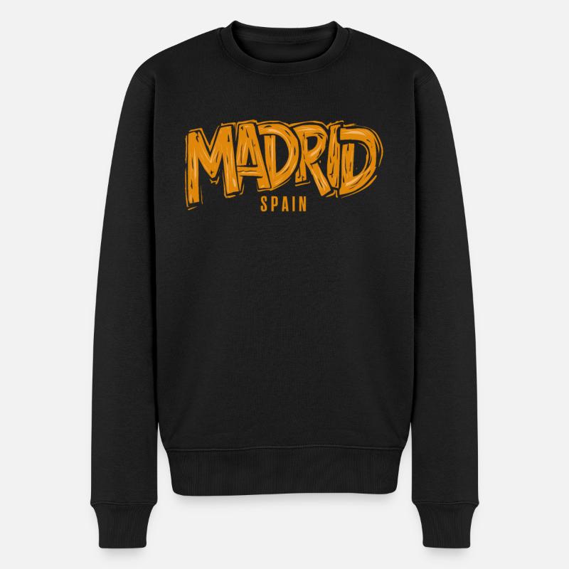 Madrid Souvenir Spanien Reise - Männer Premium Bio Pullover - Schwarz