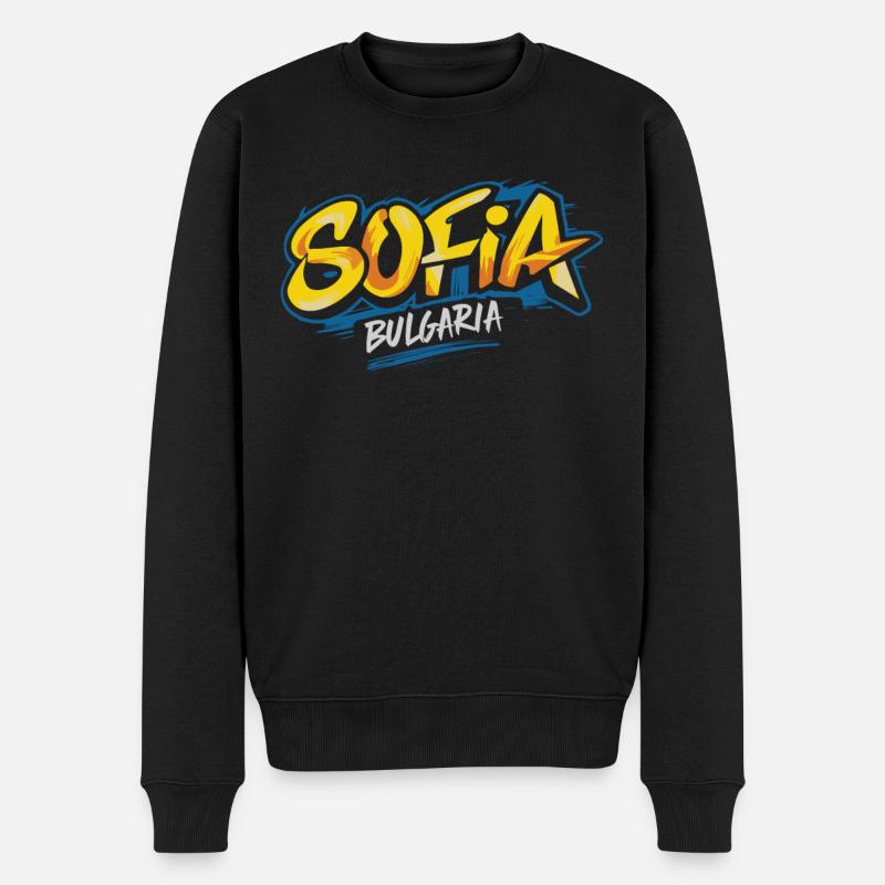 Souvenir de Sofia Bulgarie - Pull Premium bio Homme - noir