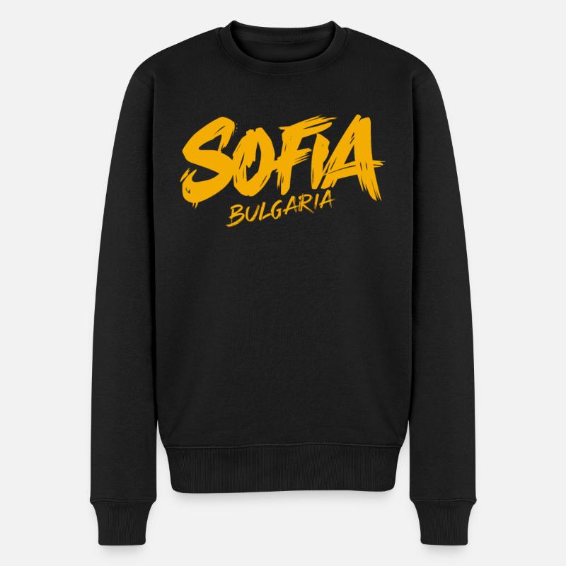 Sofia Bulgarien Souvenir - Männer Premium Bio Pullover - Schwarz