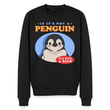 Pinguin Baby Pinguine Geschenk - Männer Premium Bio Pullover - Schwarz - Vorne - Nico (187cm)