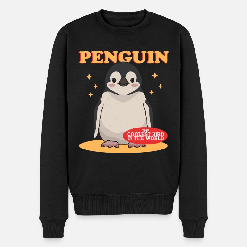 Penguin Bébé Mignon Pingouins Cadeau - Pull Premium bio Homme - noir