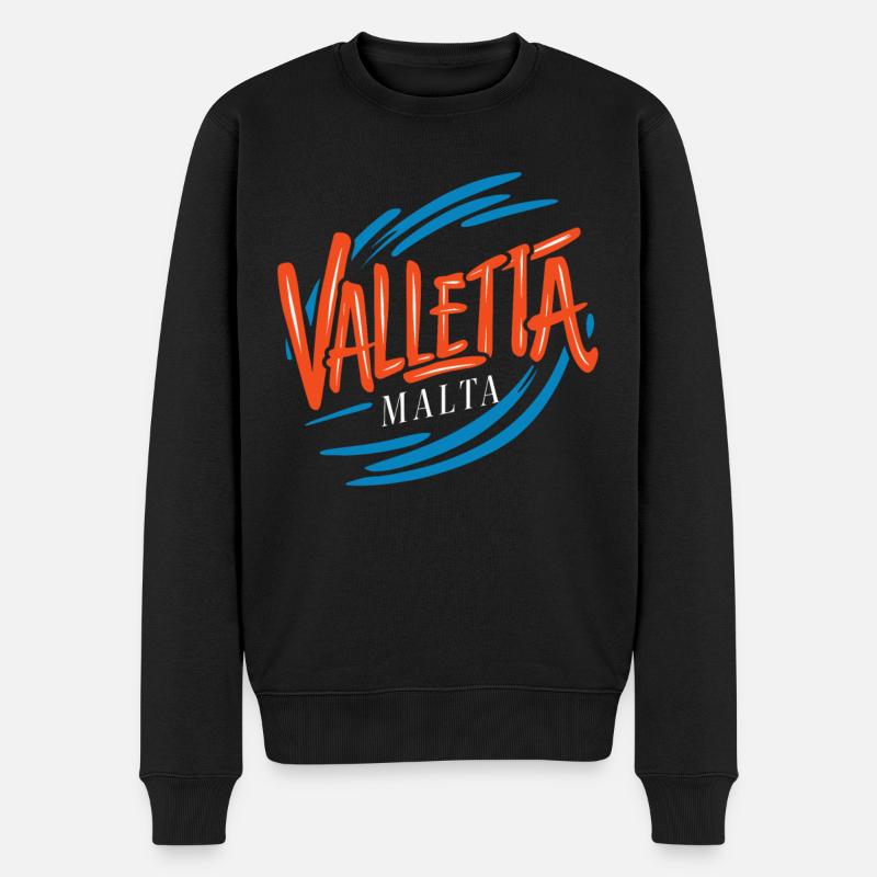Souvenir de La Valette Malte pour les voyageurs - Pull Premium bio Homme - noir