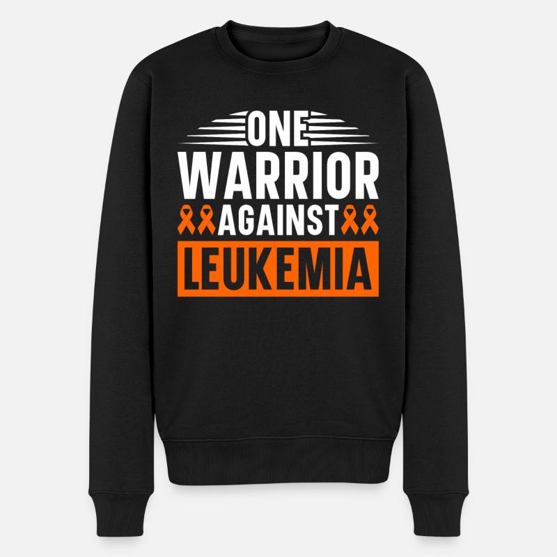 Leukämie Bewusstsein Blutkrebs Bekämpfung - Männer Premium Bio Pullover - Schwarz