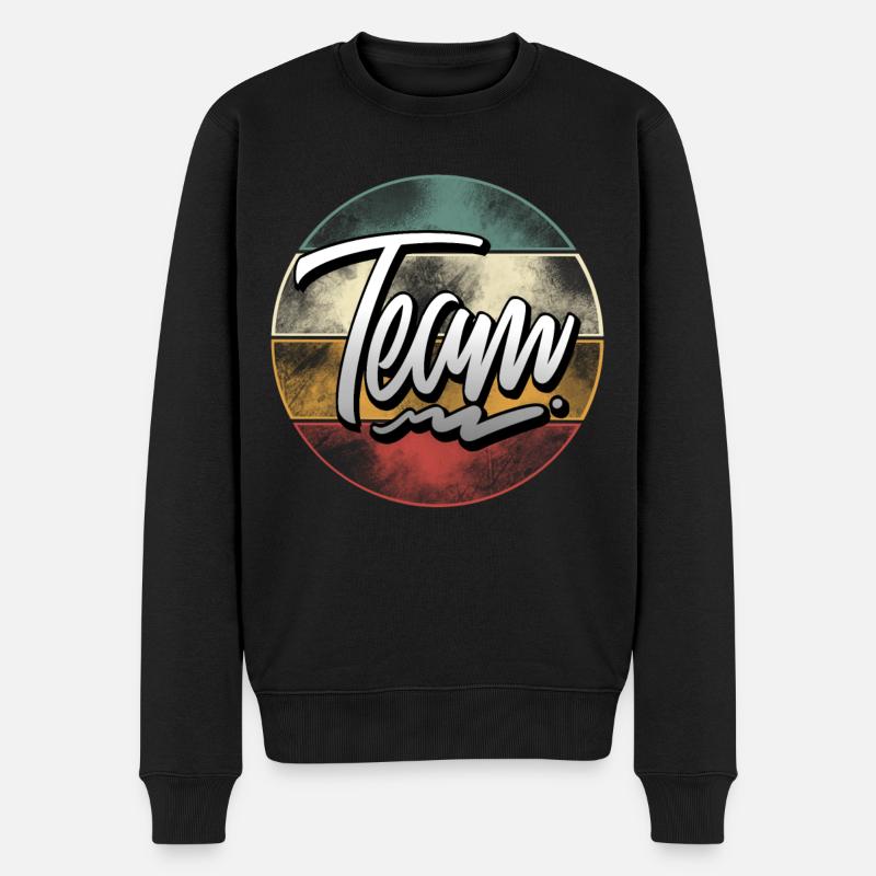 Team - Männer Premium Bio Pullover - Schwarz