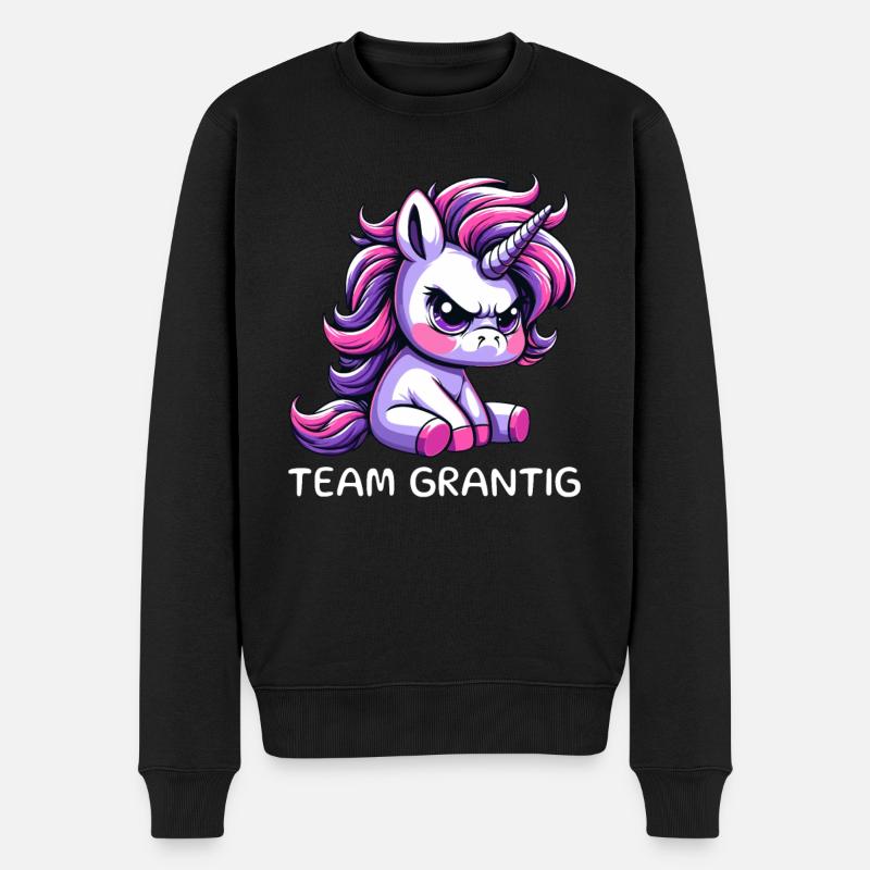 Team Grantig - Männer Premium Bio Pullover - Schwarz