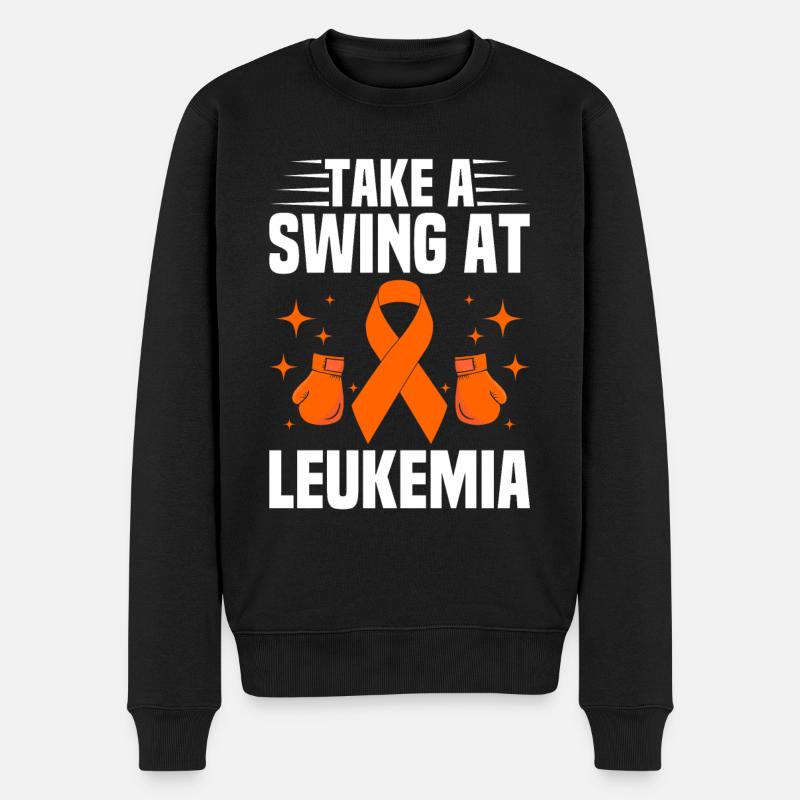 Leukämie Bewusstsein Blutkrebs Bekämpfung - Männer Premium Bio Pullover - Schwarz
