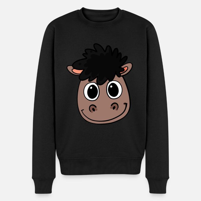 Tête de cheval - Pull Premium bio Homme - noir