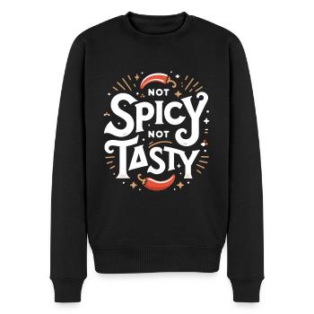 Pas épicé pas savoureux Nourriture épicée - Pull Premium bio Homme - noir - Devant - Nico (187cm)