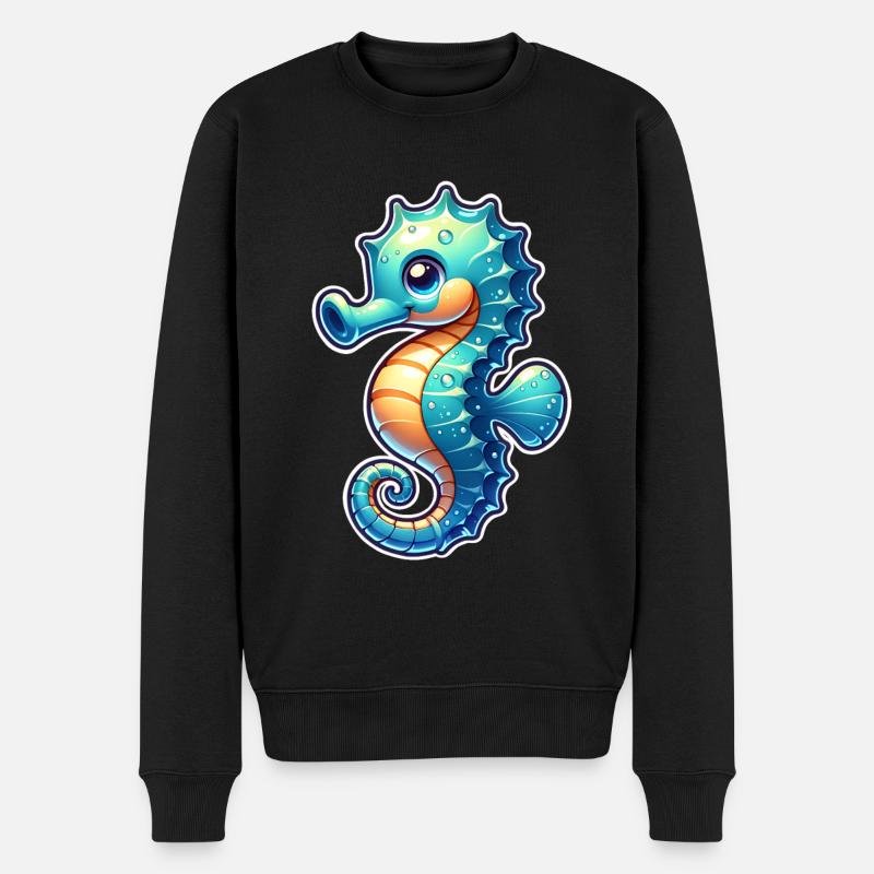 Hippocampe - Pull Premium bio Homme - noir